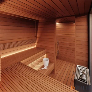 Aussensauna Innenansicht