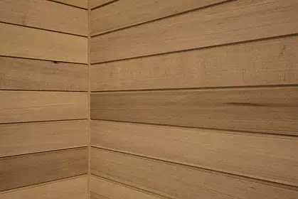 Detailansicht des Profils, individuelle Konfiguration für Innensaunen und Gartensaunen, klassisches Profil 12 cm