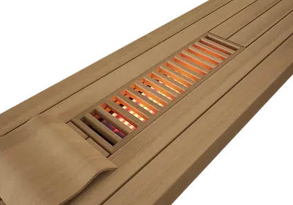 Freisteller einer Liegefläche mit eingebautem Infrarotstrahler, Sauna für Zuhause