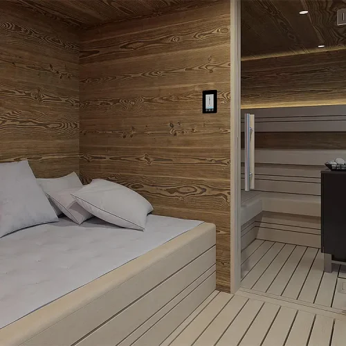 Aussensauna Thor Innenansicht